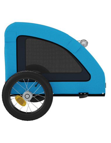 Rimorchio da Bici per Animali Blu Oxford e Ferro
