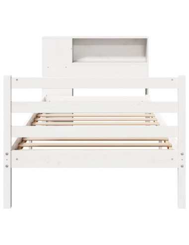 Letto con Libreria senza Materasso 75x190 cm in Legno Pino