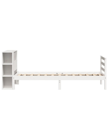 Letto con Libreria senza Materasso 75x190 cm in Legno Pino
