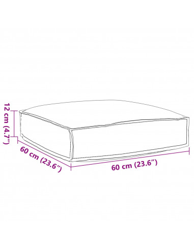 Cuscino per Pallet  da Seduta Panna 60 x 60 x 12 cm Tessuto Oxford