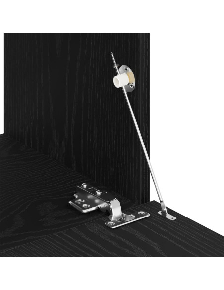 Armadi da muro per TV  (Set di 2) - Rovere Nero, 80x30x30 cm, Legno ingegnerizzato