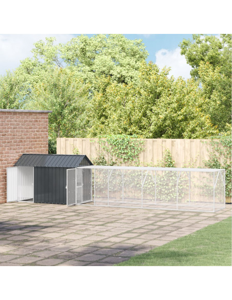 Gabbia per uccelli Antracite 619 x 111 x 142 cm Acciaio zincato