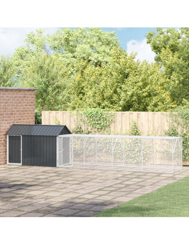 Gabbia per uccelli Antracite 619 x 111 x 142 cm Acciaio zincato