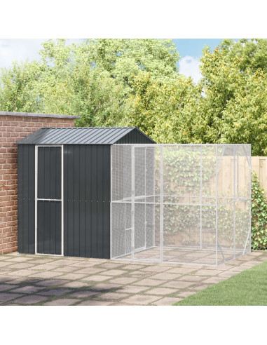 Gabbia per uccelli Antracite 418 x 210 x 247 cm Acciaio zincato