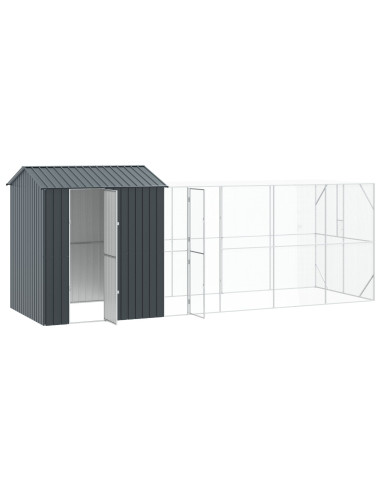 Gabbia per uccelli Antracite 621 x 208 x 247 cm Acciaio zincato