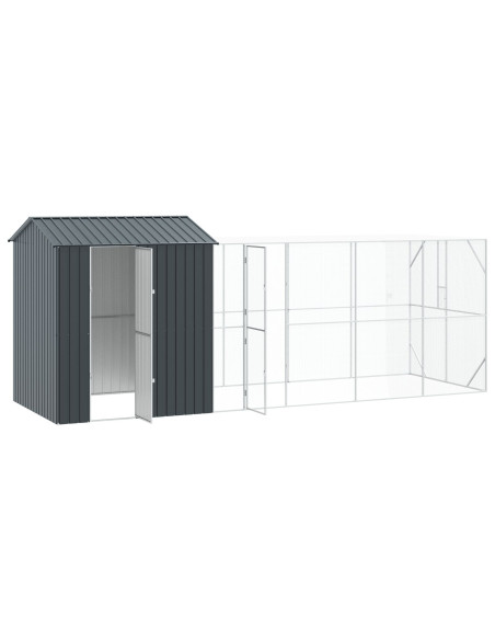 Gabbia per uccelli Antracite 621 x 208 x 247 cm Acciaio zincato