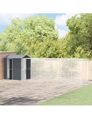 Gabbia per uccelli Antracite 824 x 208 x 247 cm Acciaio zincato