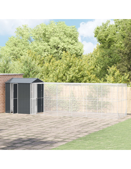 Gabbia per uccelli Antracite 824 x 208 x 247 cm Acciaio zincato