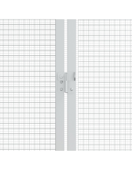 Voliera per Uccelli Anthracite 102x208x108 cm Acciaio