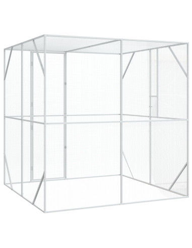 Gabbia per uccelli Antracite 209 x 202 x 214 cm Acciaio zincato