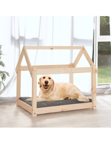 Cuccia per Cani 81x60x70 cm in Legno Massello di Pino