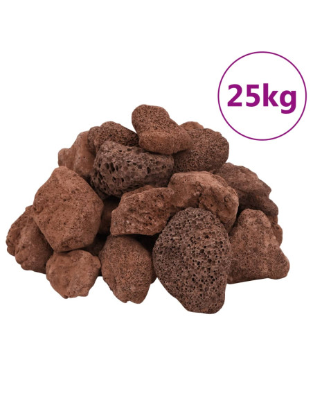 Rocce Vulcaniche 25 kg Rosse 5-8 cm