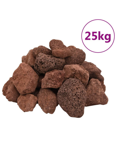 Rocce Vulcaniche 25 kg Rosse 5-8 cm