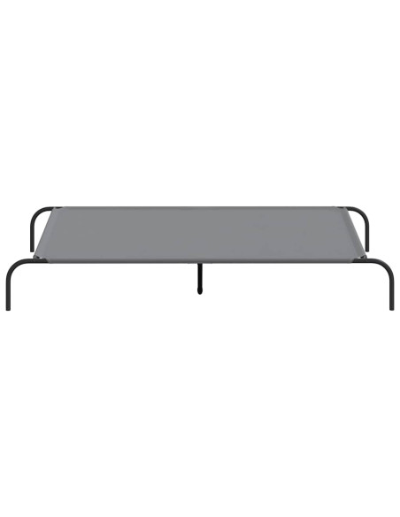 Cuccia per Cani Rialzata Grigia 150x90x20cm Tela Oxford/Acciaio