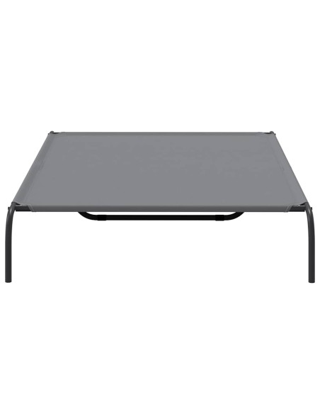 Cuccia per Cani Rialzata Grigia 150x90x20cm Tela Oxford/Acciaio