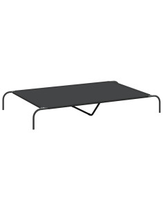 Cuccia per Cani Rialzata Nera 150x90x20cm Tela Oxford e Acciaio 2