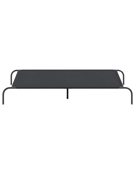 Cuccia per Cani Rialzata Nera 150x90x20cm Tela Oxford e Acciaio