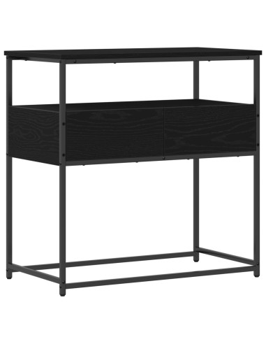 Tavolo consolle Rovere Nero 75 x 40 x 75 cm Legno multistrato