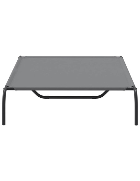 Cuccia per Cani Rialzata Grigia 130x80x20cm Tela Oxford/Acciaio