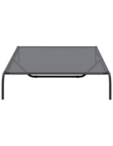 Cuccia per Cani Rialzata Grigia 150x90x20cm Textilene e Acciaio