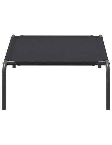 Cuccia per Cani Rialzata Nera 90x50x20 cm Tela Oxford e Acciaio