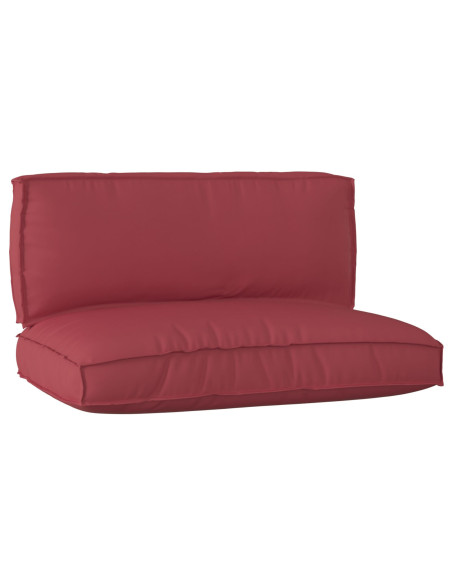 Set di Cuscini Pallet  Set da 2 Rosso Vino Poliestere