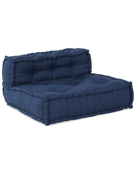 Pouff Modulari  3 pezzi in Tessuto Indigo