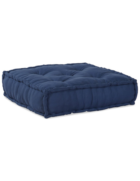 Set di 4 Pouf Modulari  in Tessuto Indigo