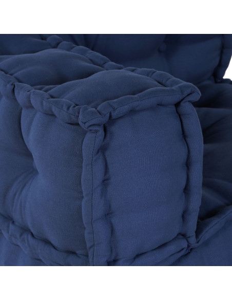 Set di 4 Pouf Modulari  in Tessuto Indigo