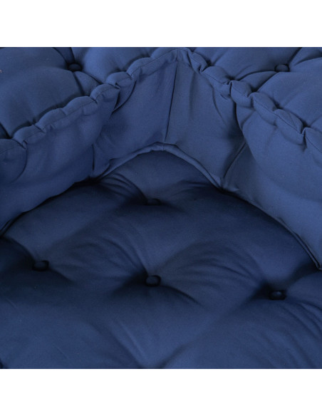 Set di 4 Pouf Modulari  in Tessuto Indigo