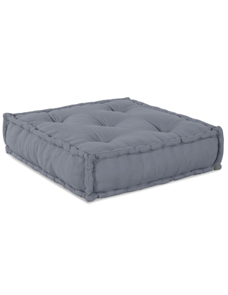 Pouffe Modulabile per 4 Persone Convertibile in Tessuto Grigio