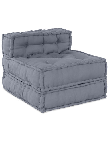 Divano modulare 4 pcs Grigio Tessuto