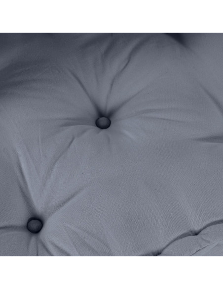 Pouffe Sofà Modulare a Due Posti Convertibile in Tessuto Grigio