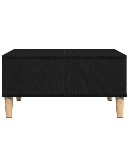 Tavolino da caffè nero in rovere 60x60x30 cm in legno composito