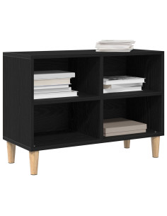 Mobile TV Rovere Nero 69,5 x 30 x 50 cm Legno multistrato