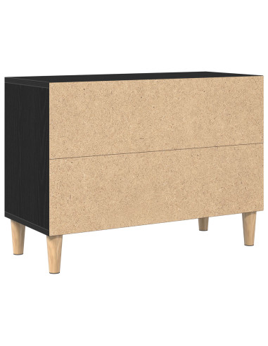 Mobile TV Rovere Nero 69,5 x 30 x 50 cm Legno multistrato