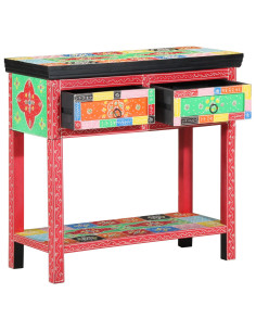 Tavolo consolle con cassetto Multicolore 80 x 35 x 76 cm 2