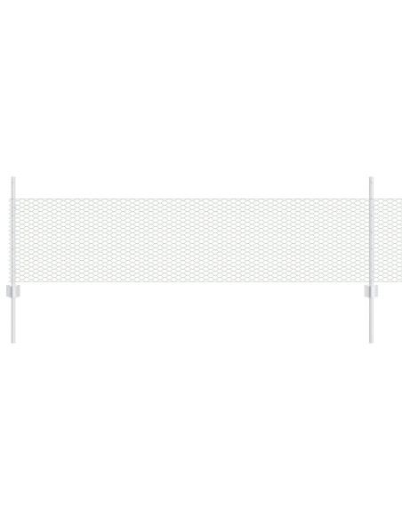 Recinzione con Posto Argento 0,5 x 10 m Acciaio