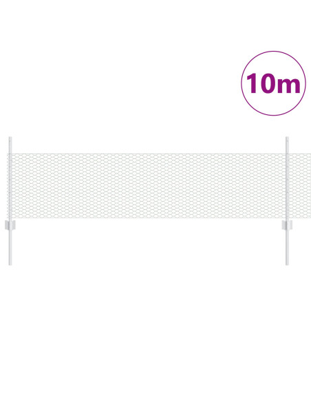 Pali per Recinzione  5 pz Canale a U 60 cm Acciaio Zincato, Recinzione Esagonale  0.5x10 m Acciaio Zincato