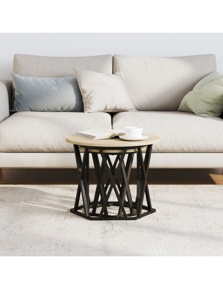 Tavolo laterale 2 pcs Rovere Sonoma