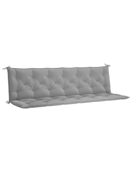 Cuscini per Panca 2 pz Grigi 200x50x7 cm in Tessuto Oxford