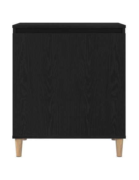 Credenza Nera in Rovere 60x35x70 cm in Legno Ingegnerizzato