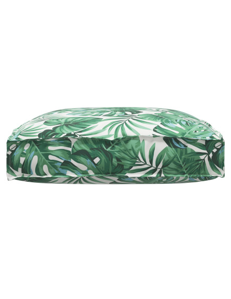 Cuscino da Esterno Verde e bianco Cotone 80 x 12 x 80 cm Motivo