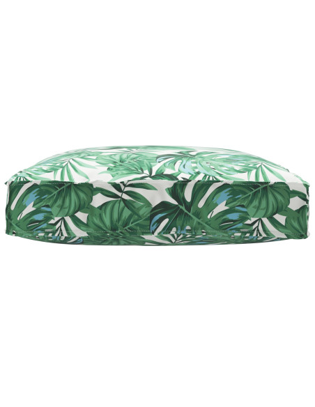 Cuscino da Esterno Verde e bianco Cotone 80 x 12 x 80 cm Motivo