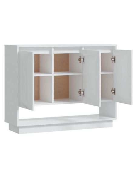 Credenza Bianca Lucida 97x31x75 cm in Truciolato