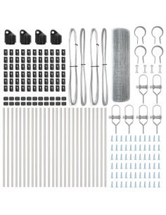 Palo della recinzione Argento 50 x 0,8 m (rete 25 x 25 mm) 2