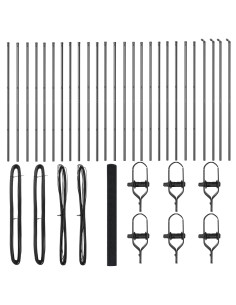 Palo della recinzione Grigio 50 x 1,5 m (maglia 16 x 16 mm) 2