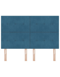 Testiera con testiera Blu Scuro 160 cm Pelle Sintetica