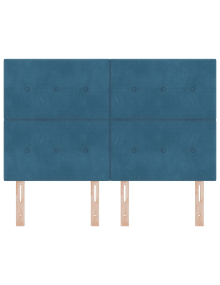 Testiera  Button Tufted Blu Scuro 160 cm in Velluto