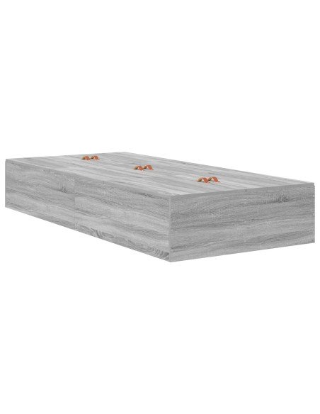 Struttura Letto con Contenitore  Grigio Sonoma 75x190 cm